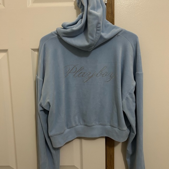 PLAYBOY Sky Blue Zip-Up - Picture 2 of 3